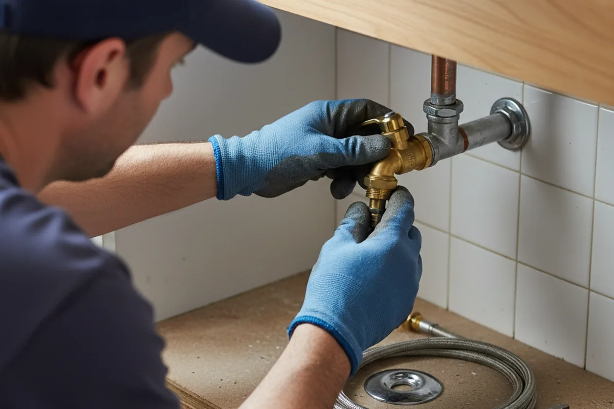 Shutoff valve and fitting work during Faucet and Fixture Repair in Rio Oso